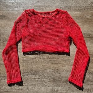 Y2K SHEIN Privé Fishing Net Crop Top